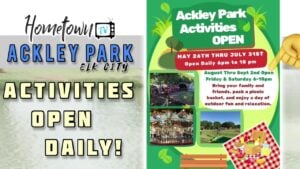 Ackley Park Activities Now Open Daily Until August – Fun for the Whole Family!